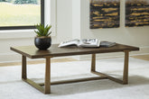 Bay Furniture Gallery - Ashley Furniture - Balintmore Coffee Table - Rectangular Cocktail Table / Brown/Gold Finish - T967-1
